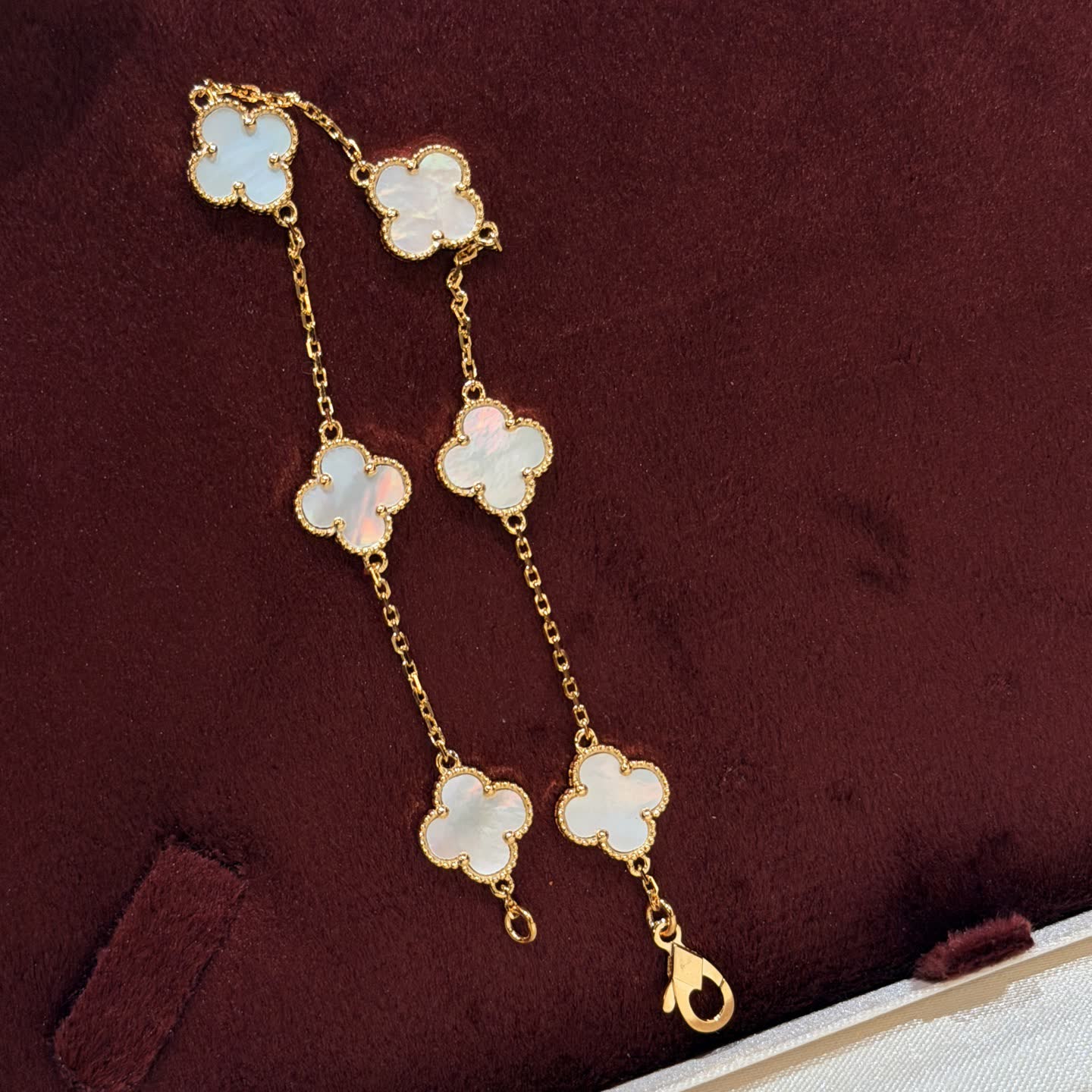 Van Cleef & Arpels Alhambra Gold Bracelet with Mother-of-Pearl